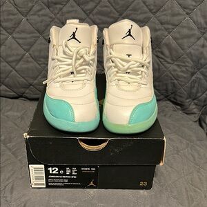 Jordan Kids Sneakers White and Teal